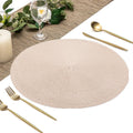 Conjunto de 6 Sousplats Redondos Trançados 34CM - Antiderrapantes e Laváveis, Perfeitos para Mesas de Jantar no Natal e Halloween