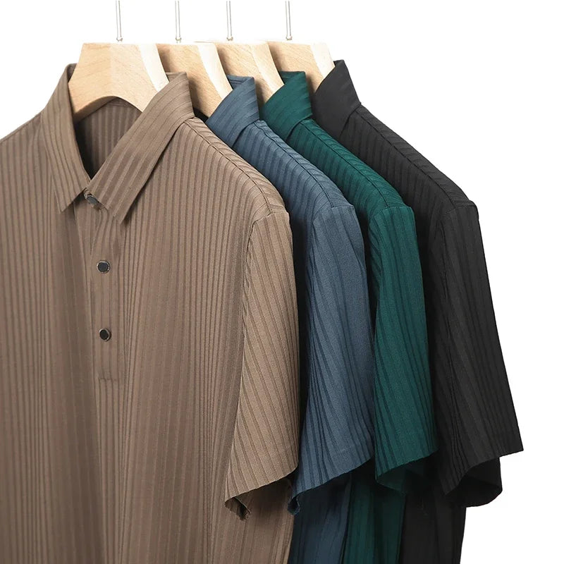 Polo de Seda Gelada para Homem: Elegância e Conforto Respirável